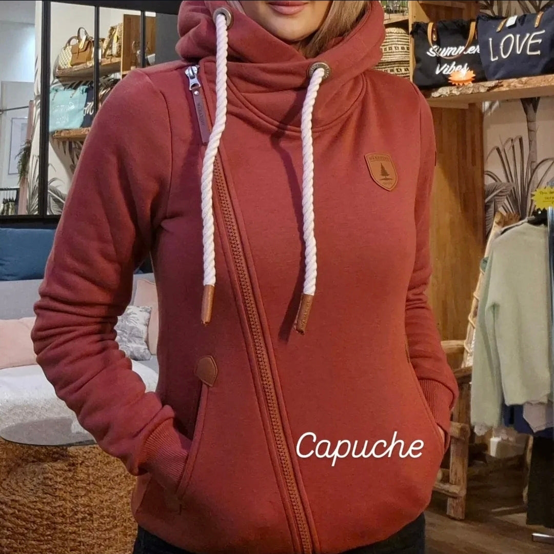 PULL CANADIEN RUSTIC RED CAPUCHE