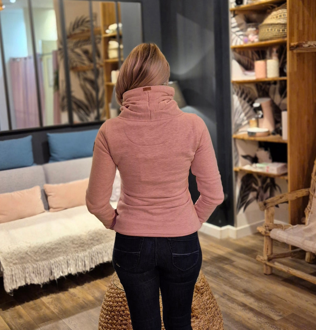 PULL CANADIEN ROSE SANS CAPUCHE