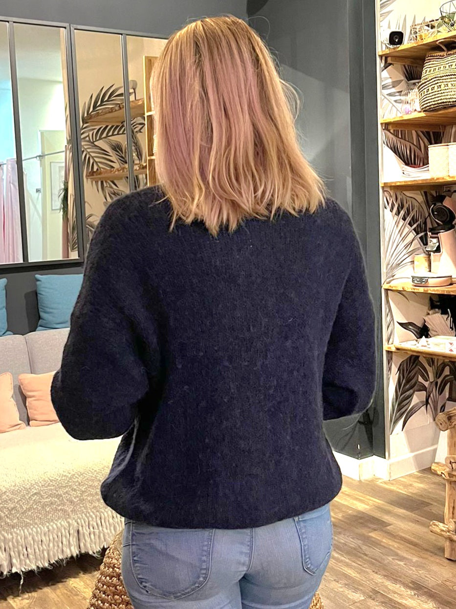 GILET LARGE EXTRA DOUX MARINE