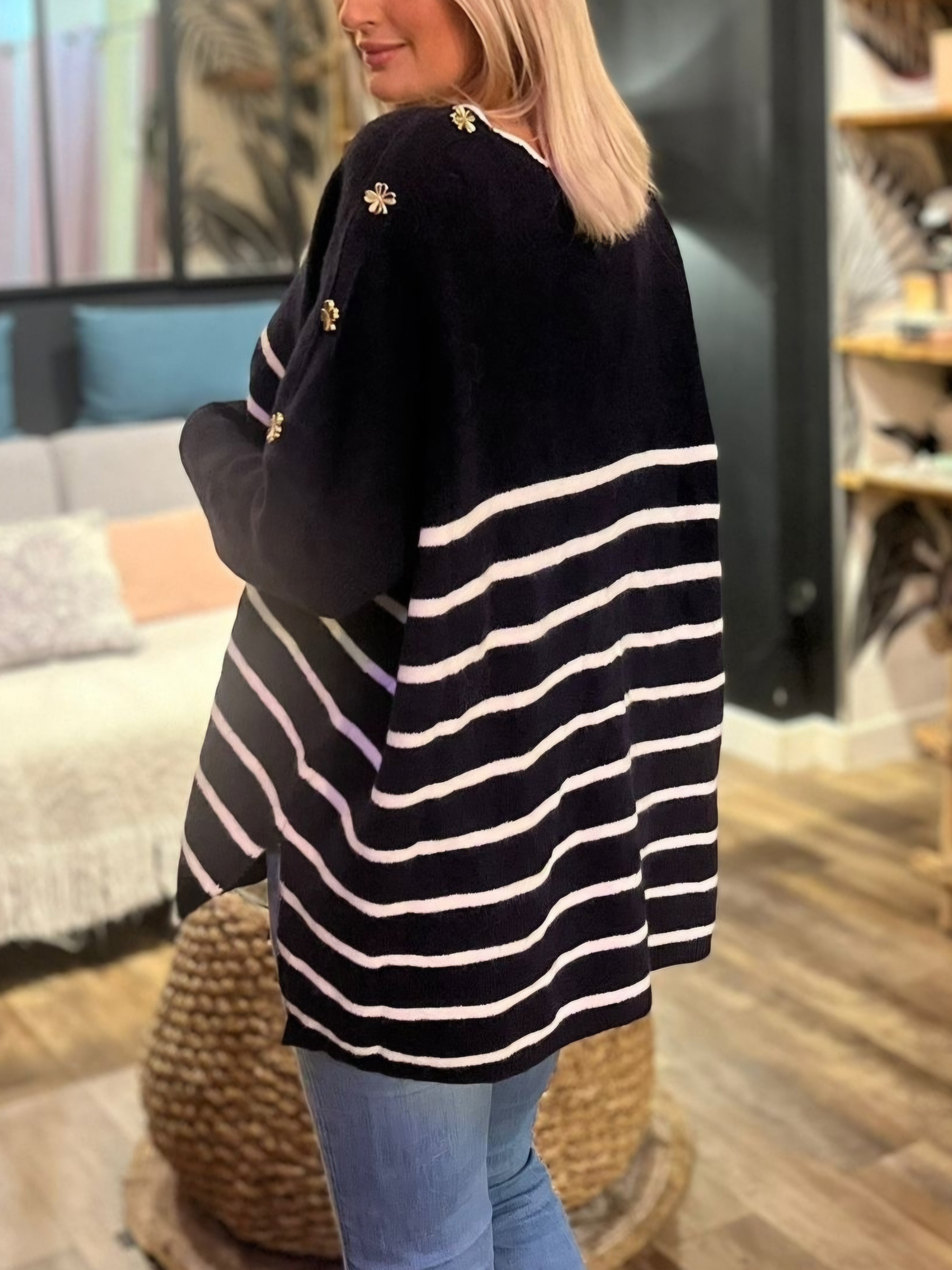 PULL EXTRA LARGE MARINIERE