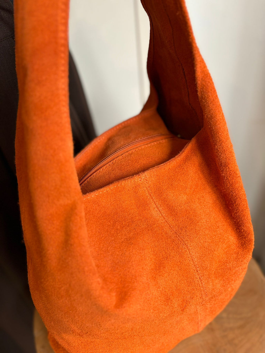 SAC EN CUIR ORANGE