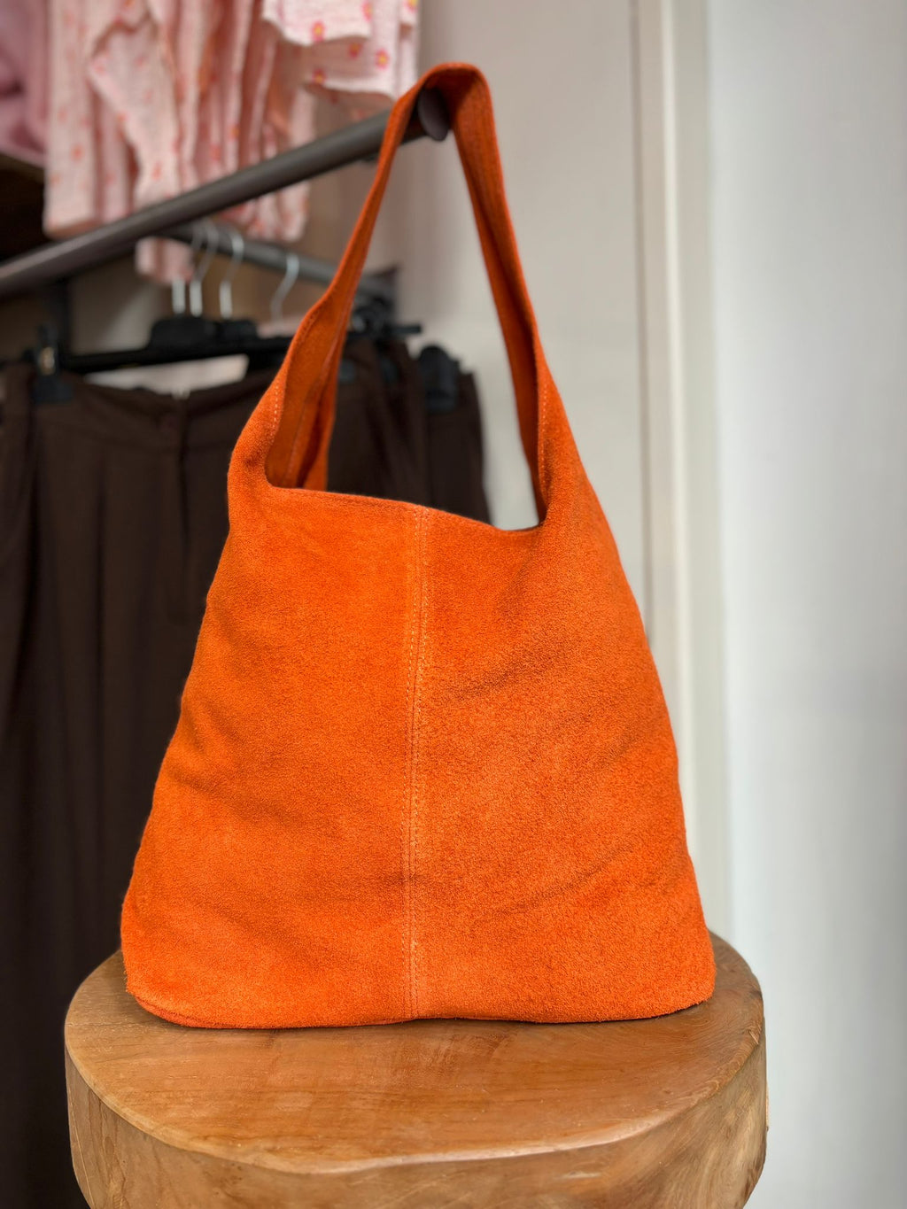 SAC EN CUIR ORANGE