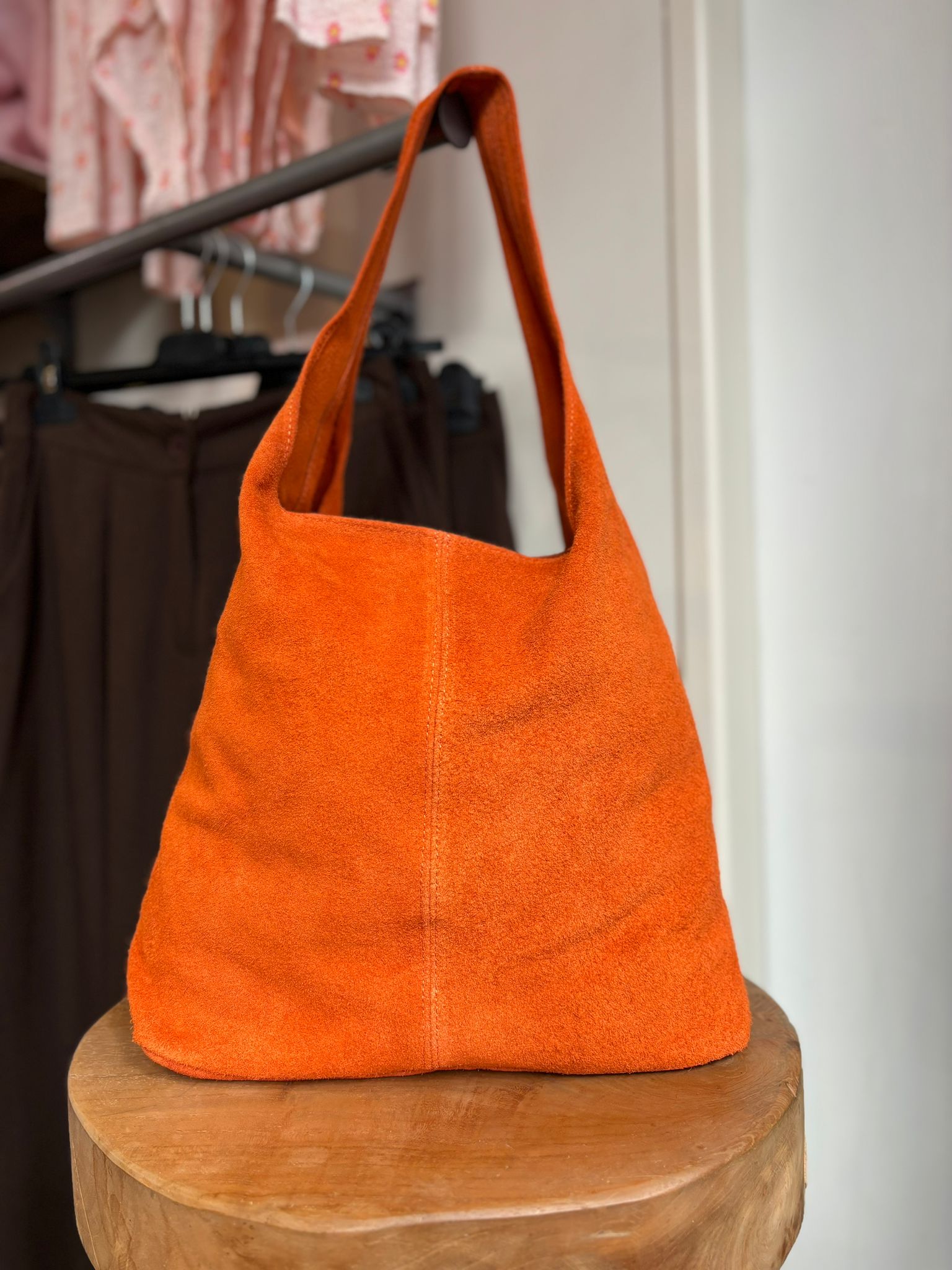 SAC EN CUIR ORANGE