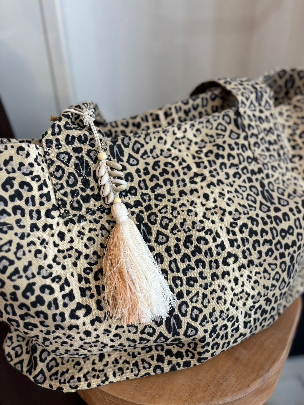 CABAS LEOPARD CLAIR
