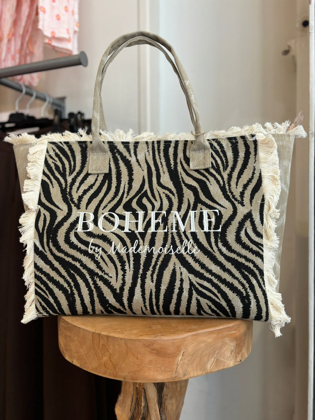 CABAS ZEBRE BOHEME