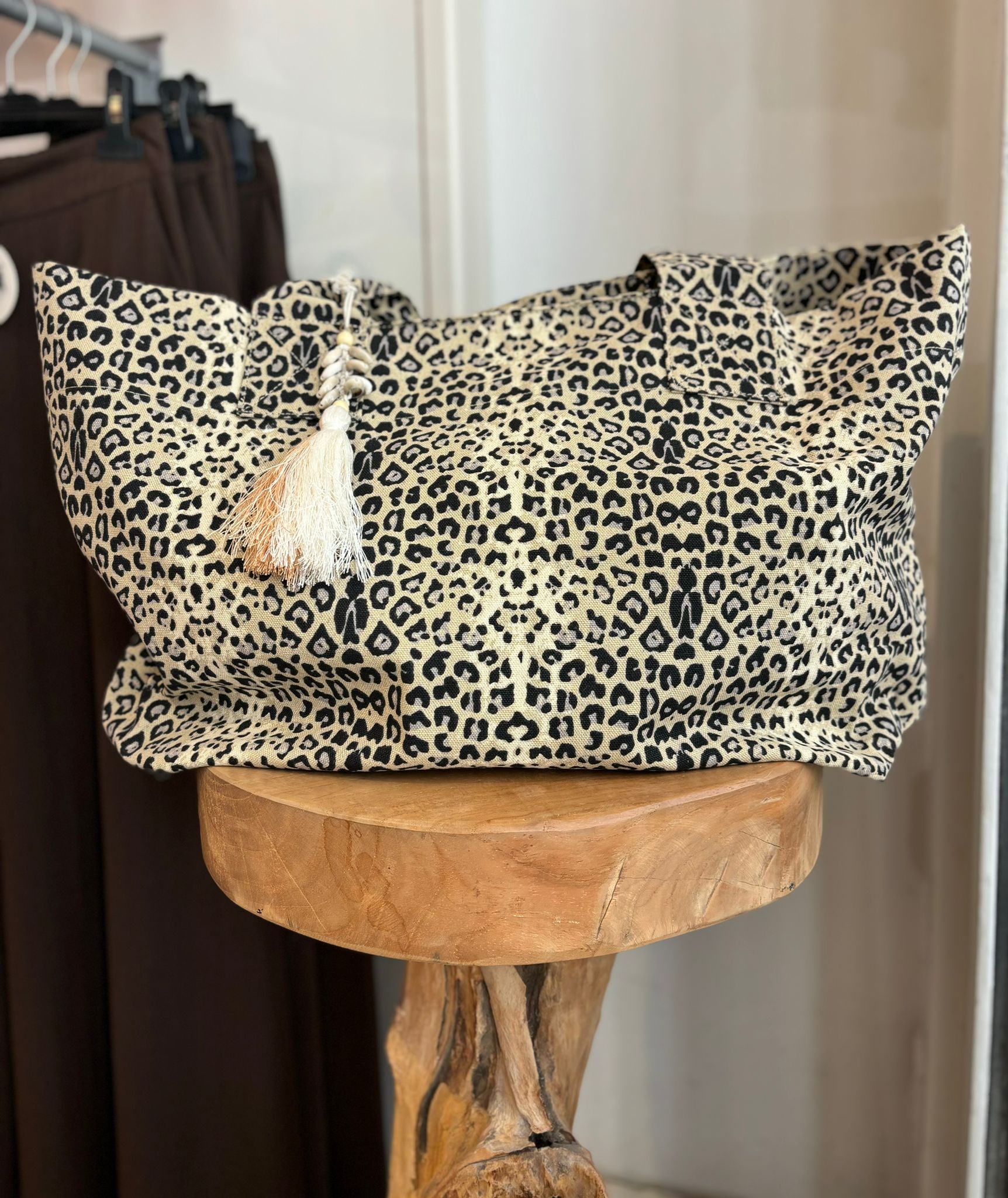 CABAS LEOPARD CLAIR