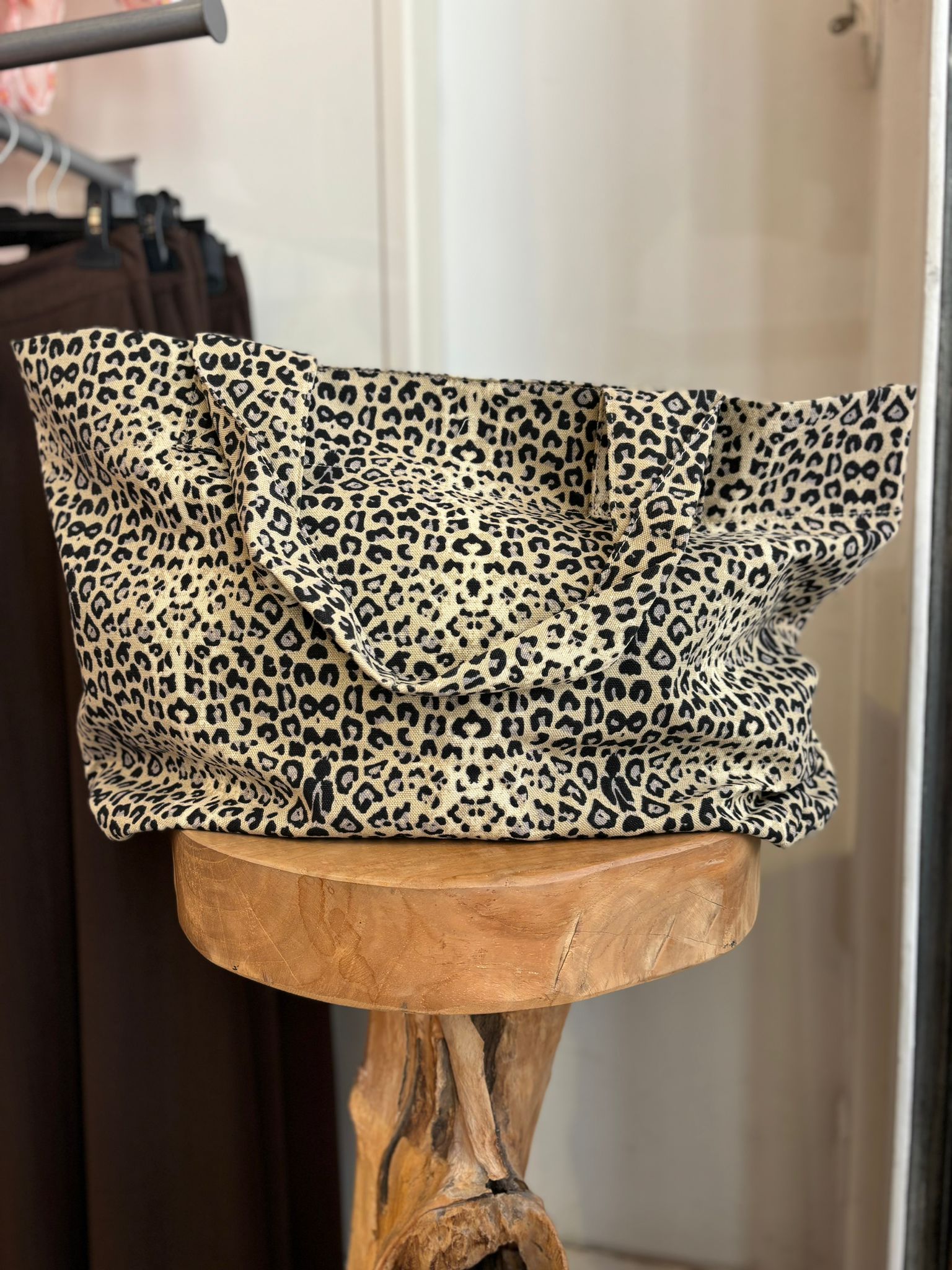 CABAS LEOPARD CLAIR